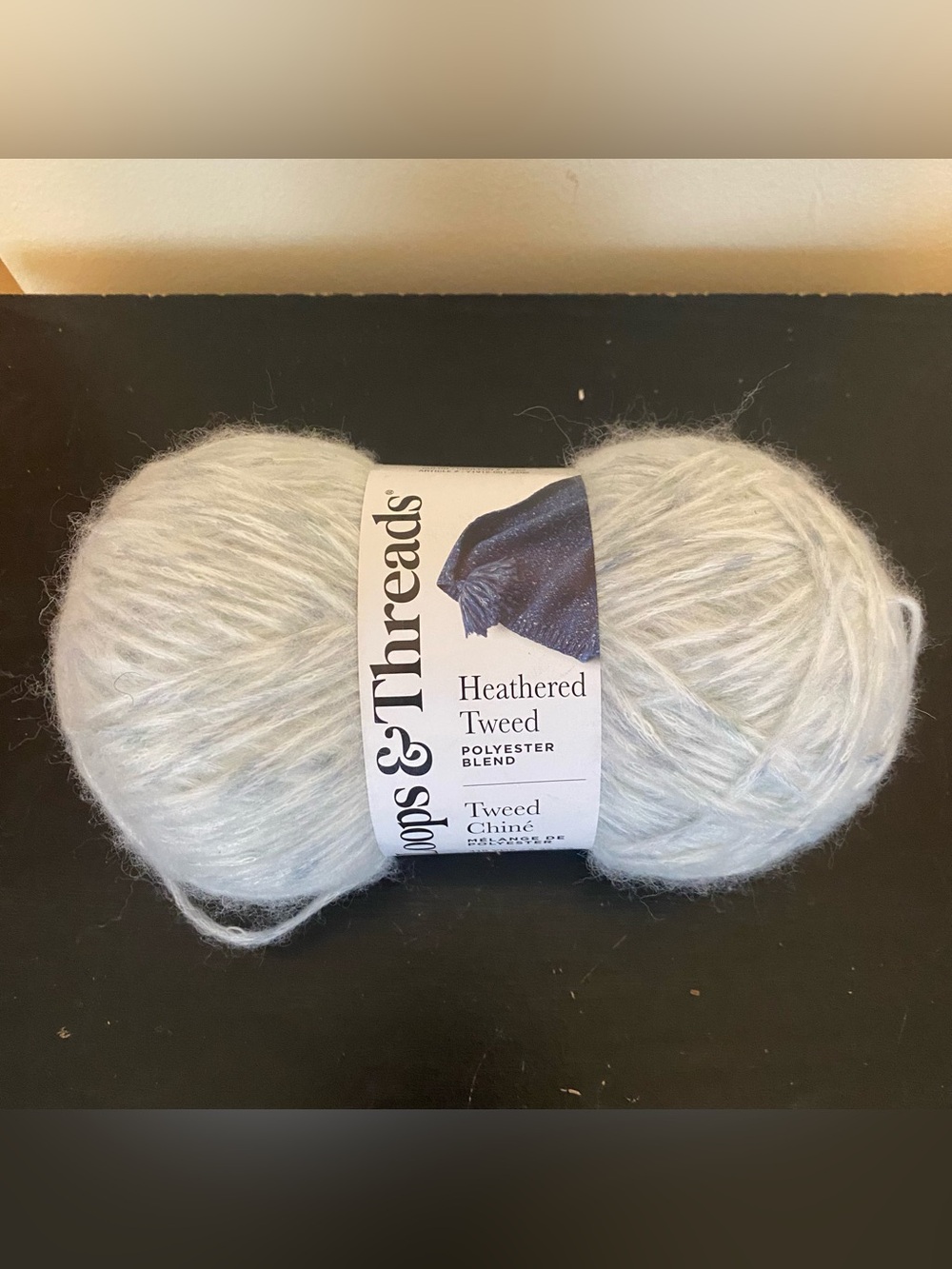 Loops & Threads Heathered Tweed Iceberg Yarn Skein Lot 202401 Gray